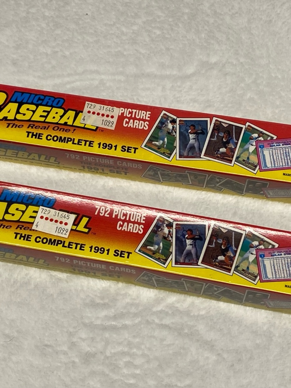 (2) 1991 Topps Micro Baseball Factory Sealed Sets - 792 Cards Per Set